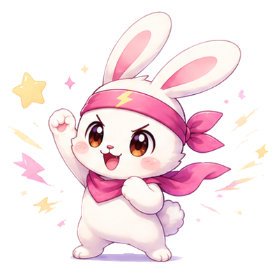 Bolt the bunny cheering